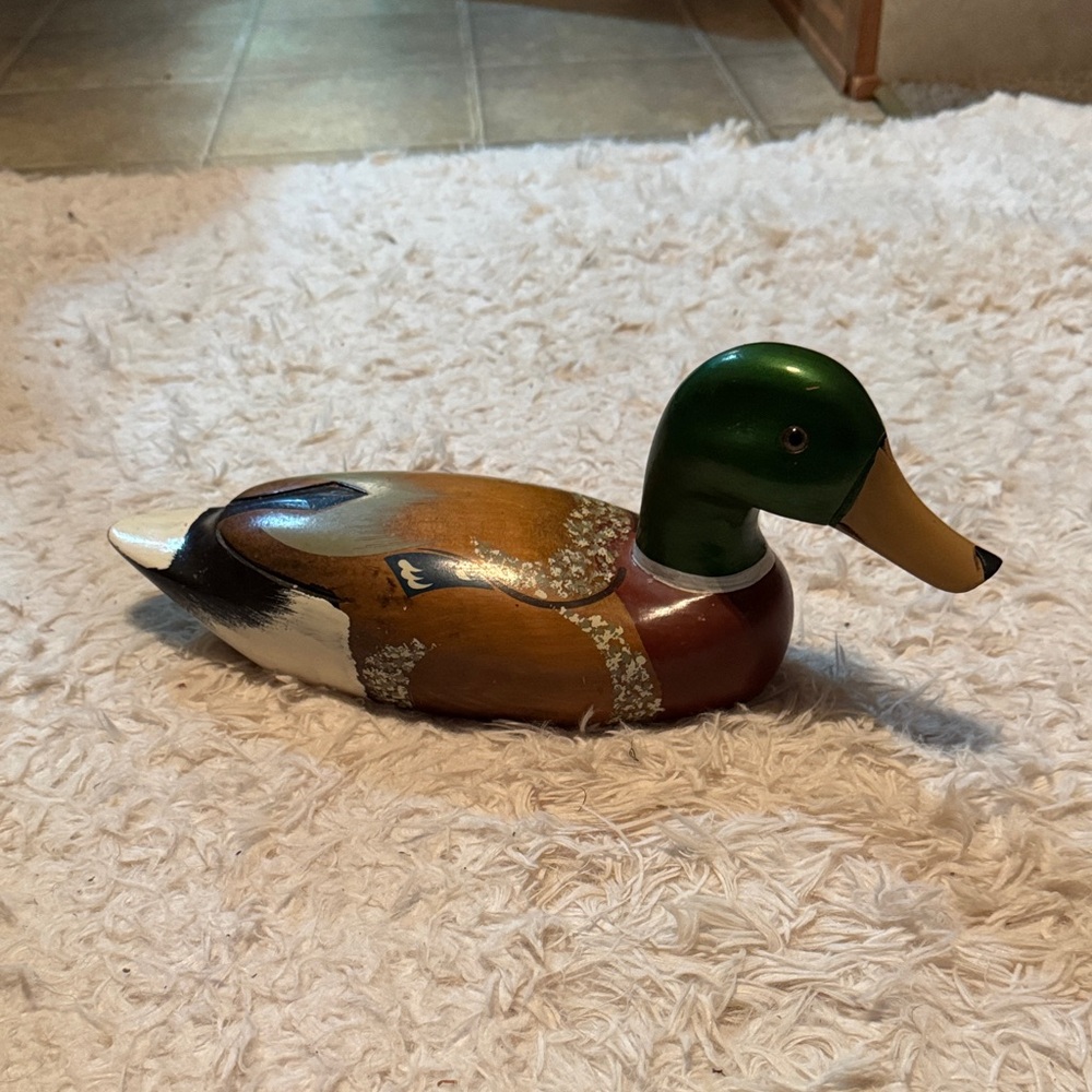VINTAGE Handcrafted Wooden Duck